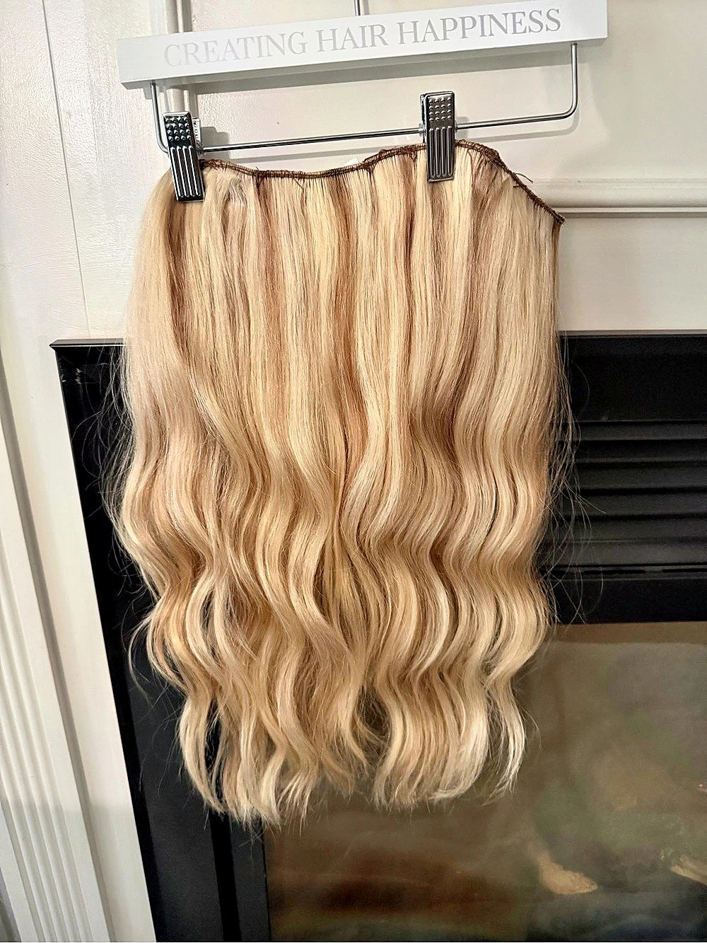 Hidden Crown layered Hair Extensions 60/8 Blonde 20” Human Hair Clip-In